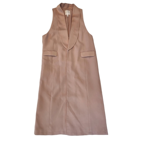 Leith sleeveless cardigan duster vest. Blush pink.  Size xs - Picture 7 of 14
